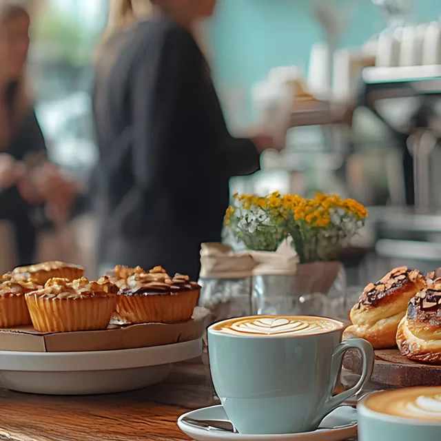 Numerous downtown cafes.